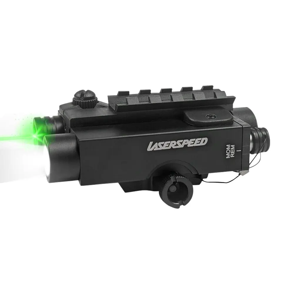 VASTFIRE CL4-R Taktické Profesionálne Lov Zelený/Červený Laserový Zameriavač a Biele Svetlo Combo 630~660nm S Tlakový Spínač