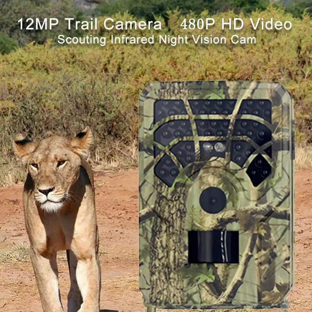 Poľovnícky Chodník Fotoaparát 12MPX 1080P PIR IČ Voľne žijúcich živočíchov Skautingu Cam Nepremokavé Monitorovanie Infračervené Teplo Snímanie Noc