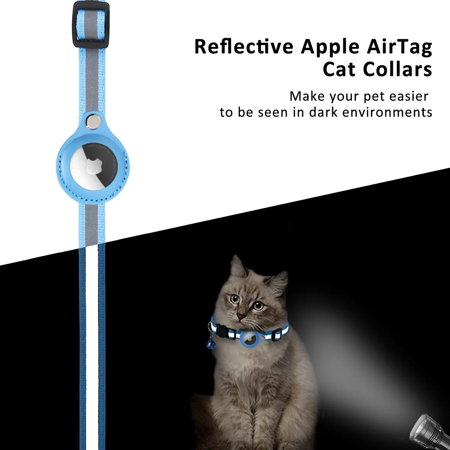 Airtag Prípade Obojok pre Mačky s Ochranné puzdro pre Anti Stratil Locator Sledovací Pes Príslušenstvo Reflexné Pet Obojky