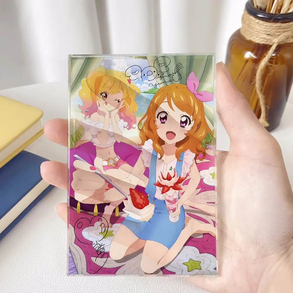 Anime Aikatsu Hoshimiya Ichigo 12 cm Cosplay Akryl Obrázok Transparentné Stôl Obrázok 4688 Deti Zbierka Hračiek