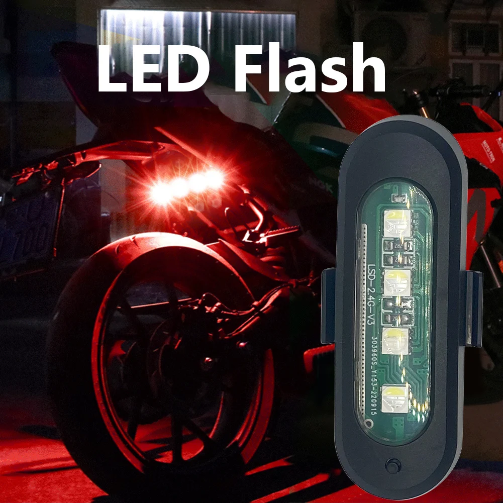 Univerzálny Blesk Svetlá Anti-kolízie LED Lietadla Strobe Lights Typ-C Nabíjanie Motocykel Svetlo 7 Farieb, Diaľkové Ovládanie
