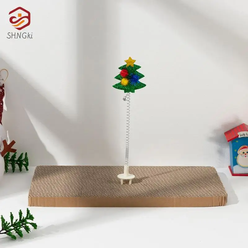 vianočné plyšové cat hračka roztomilý dráždiť mačka palice vianočné tému zvieratko, interaktívne palice cartoon santa claus vianočný strom oblečenie pre bábiku