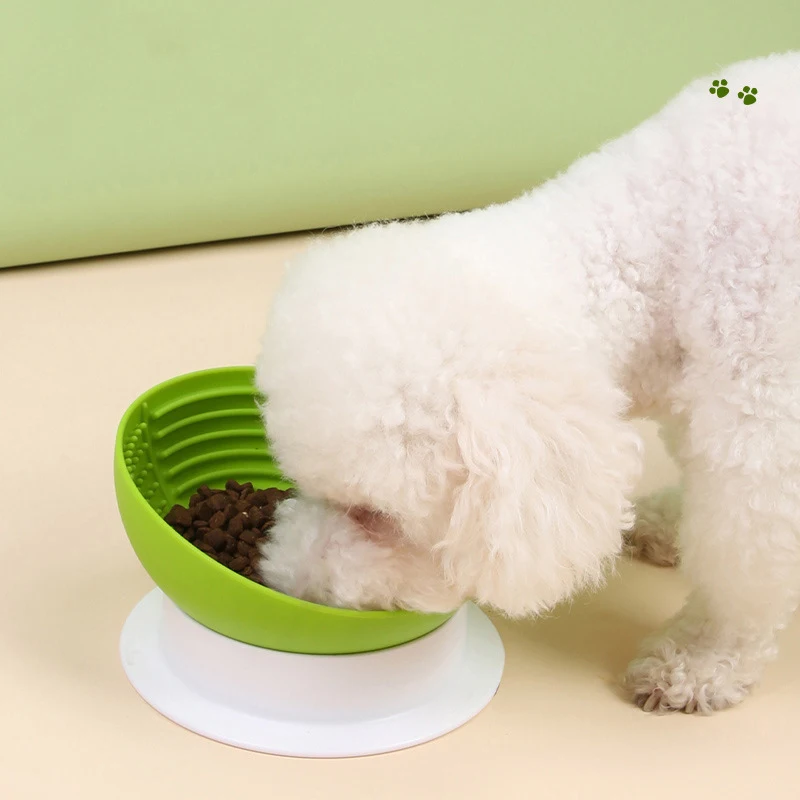 Prenosné Luxusné Silikónové Pet Kŕmenie Jedlo Vody Misy Pomaly Feeder Psa Misy