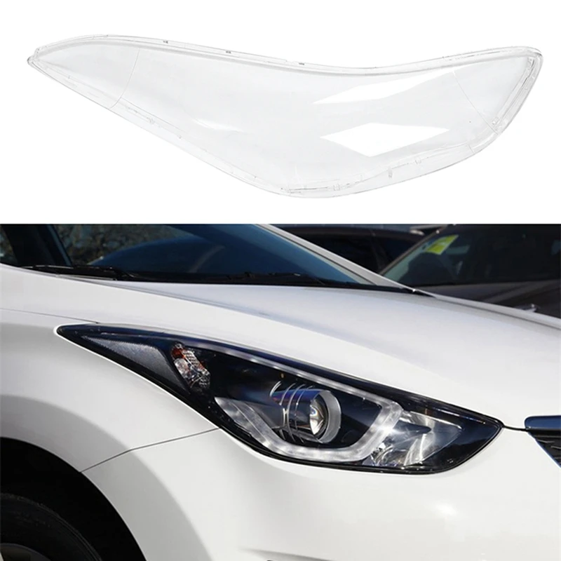 2X Auto, Predný Pravý Svetlomet Objektív Auto, Náhradné Auto Shell Kryt Na Hyundai Elantra 2012-2016