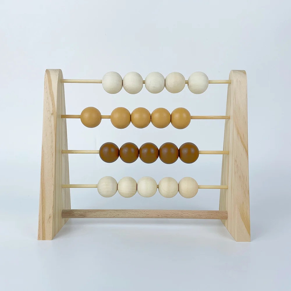 1~5 KS Nordic Drevené Abacus pre Deti Izba Ploche Dekorácie Dieťa Začiatku Učenia sa Matematiky Vzdelávacie Hračka z Prírodného Dreva Škôlky Dekor