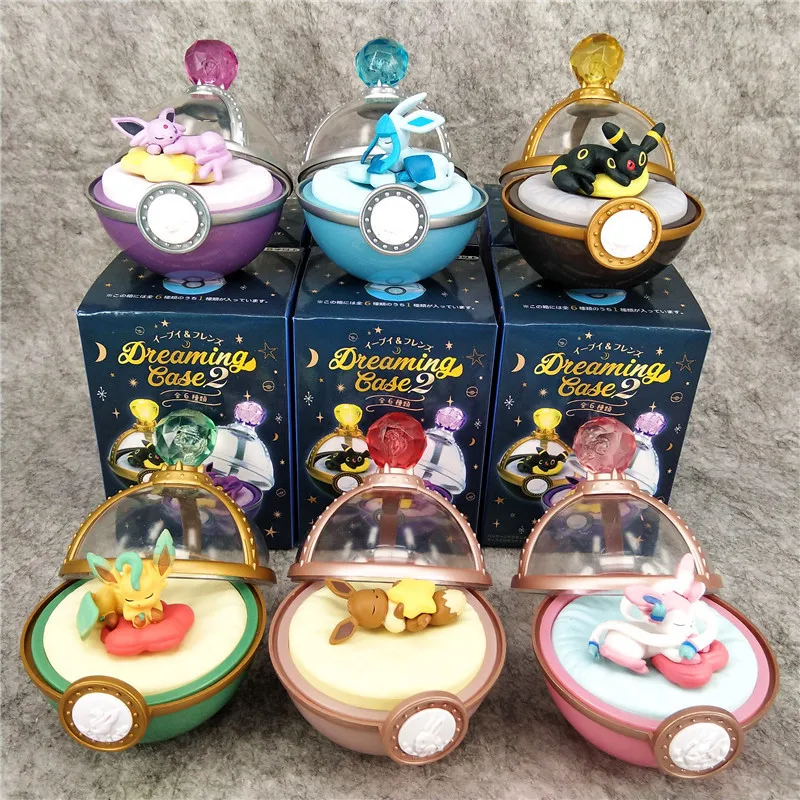 6 Štýlov Anime Hračka Pokémon Eevee Rodina Super Roztomilý Spanie Pokemon Bábiky, Dekorácie Darček Pre Dievčatko Vianočné Darčeky