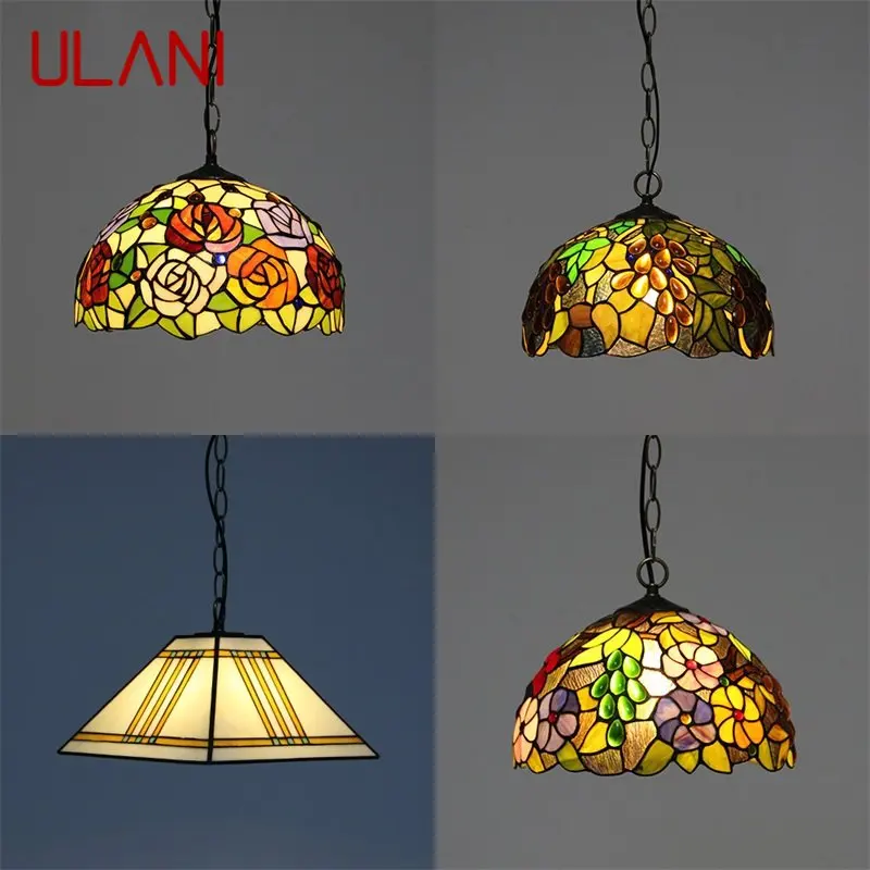 ULANI Tiffany Prívesok Svetlo Moderné Tvorivé Farebné Lampy, Svietidlá, Dekoračné Pre Domáce Jedáleň