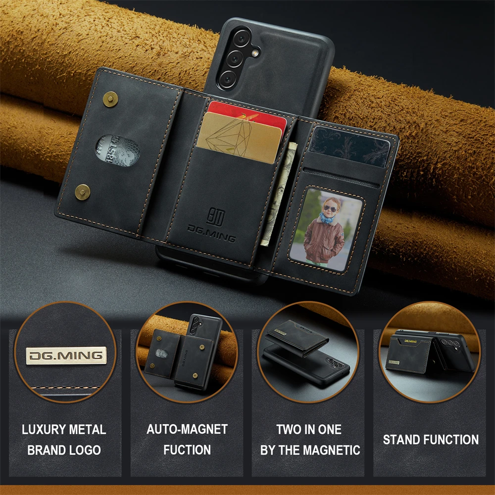 Luxusné Peňaženky PU Fashion Prenosné Kožené Telefón puzdro Pre Samsung Galaxy A13 4G A13 5G Business Štýle Držiteľa Karty Zadný Kryt