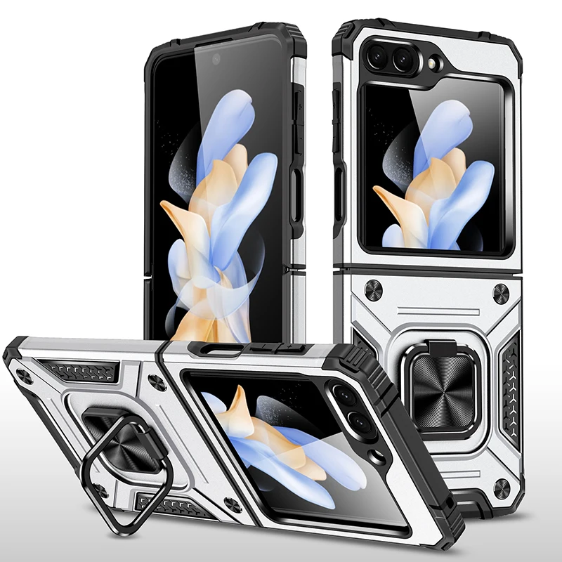 Non-Odtlačkov prstov Pevného Dvojitá Vrstva obal pre Samsung Galaxy Z Flip 5 Flip5 Zflip5 5G Mobilné telefóny, Príslušenstvo