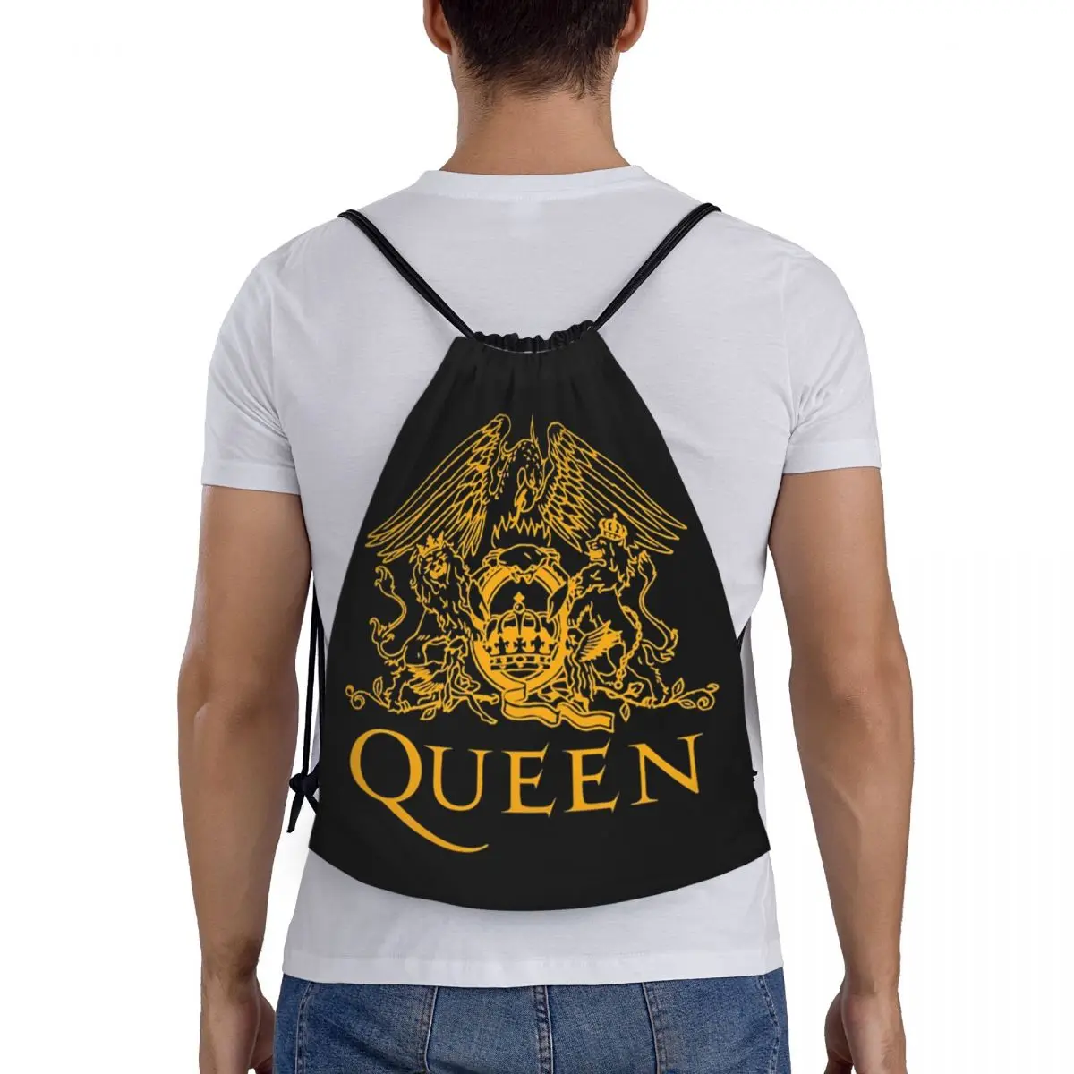 Freddie Mercury Kráľovná Šnúrkou Tašky Ženy Muži Skladacia Telocvični Športové Sackpack Rocková Kapela Nakupovanie Batohy