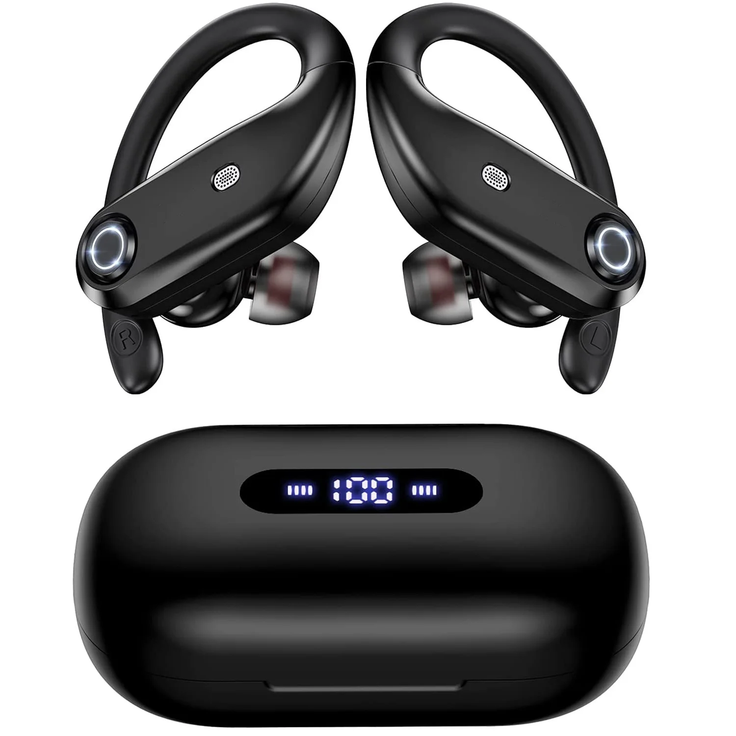 Bezdrôtové Slúchadlá Bluetooth V5.0 Slúchadlá Dvojité Jednotky 4 Reproduktorov Hudba Headset Športové Slúchadlá LED Displej HD Hovor S Mic