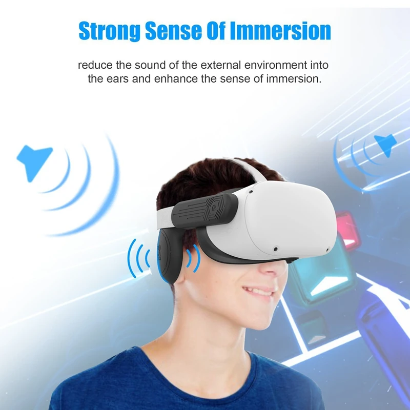 Silikónové chrániče Sluchu Pre Oculus Quest 2 VR Headset Rozšírené Zvuk Riešenie VR Príslušenstvo na Zníženie Hluku, chrániče sluchu Čierna