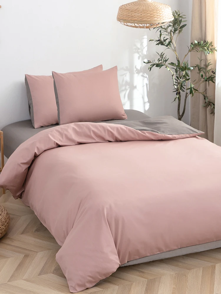 Однотонное Покрывало для Одеяла Серого и Розового Цветов Размера Кинг Высококачественная Для постельных принадлежностей