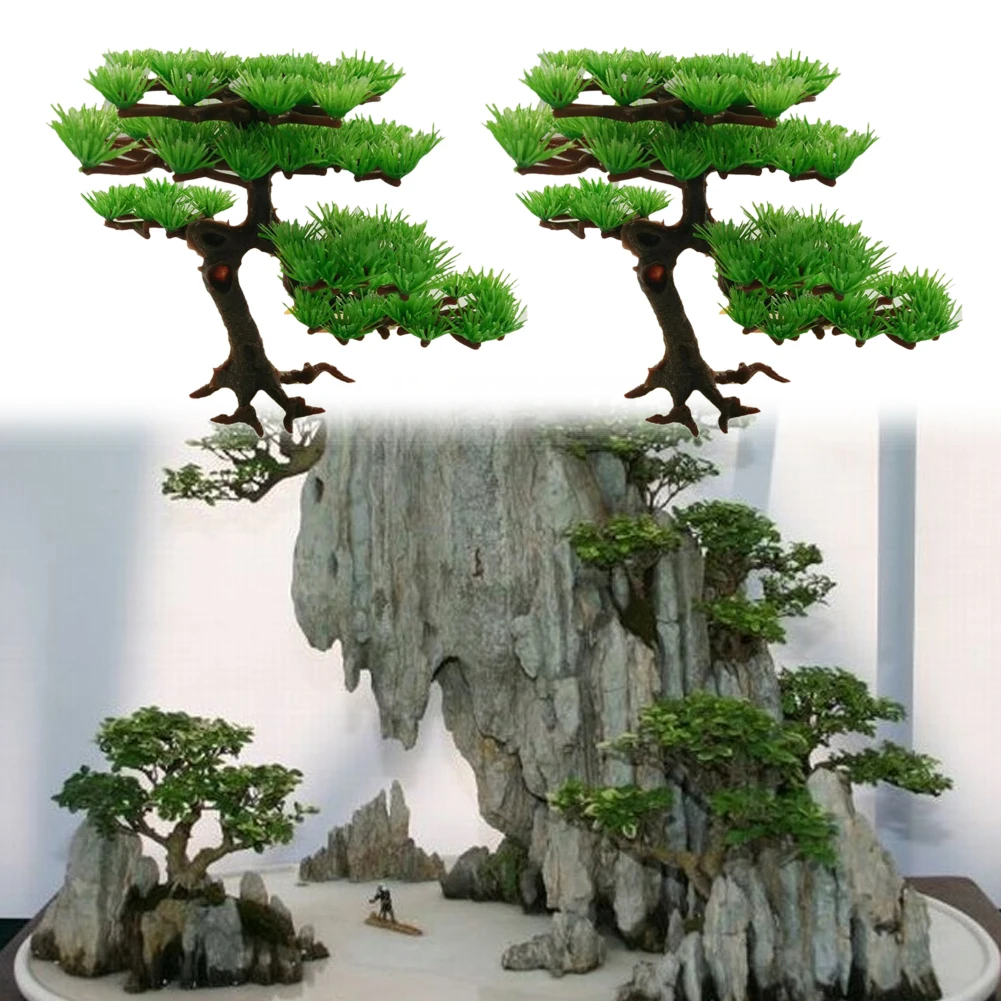 Plastové Simulácia Borovice Krajiny Umelých Bonsai Ornament Dekorácie Remeslá Umenie Simulované Prop pre Akvárium Terénne úpravy