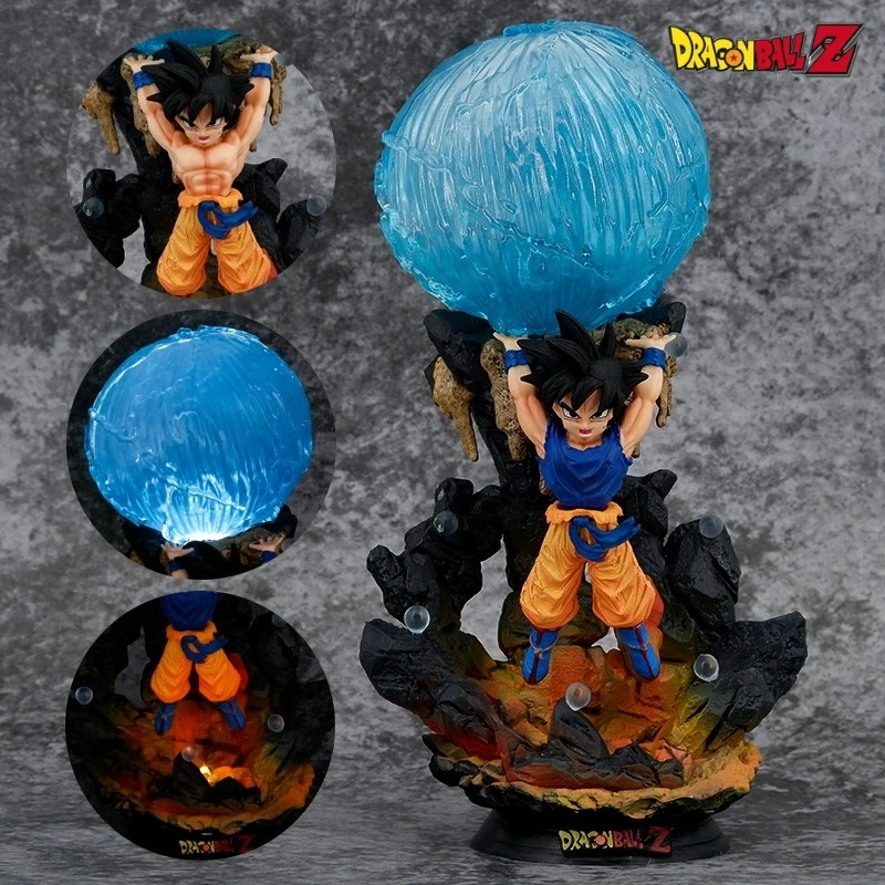 Dragon Ball Z Majin Buu Obrázok Son Goku 25 cm Frieza Ducha Bomba LED Svetlo, Anime Postavy PVC Socha Figúrka Model Hračka Bábika Darček