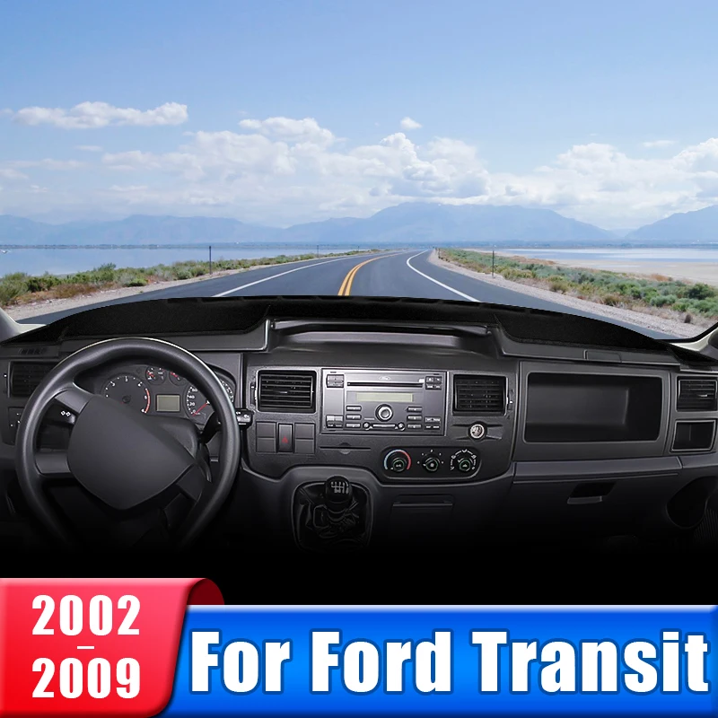 Auto Panel Kryt Pre Ford Tranzit 2002 2003 2004 2005 2006 2007 2008 2009 Nástroj Stôl slnečník protišmykové Podložky Príslušenstvo