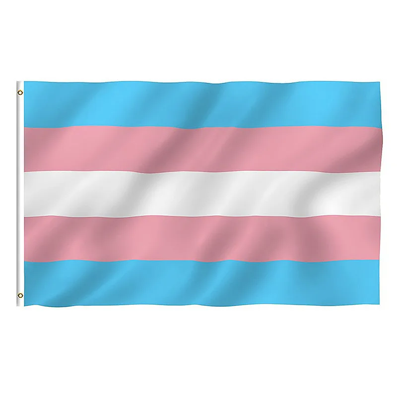 Sen Smp Vlajka Transgender Lgbt Pride Mesiac Sprievod Vlajky s Mosadz osadené priechodkami Vlajka Dvakrát Prešité Ružová Modrá Dúha