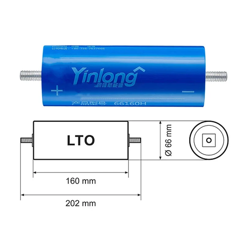 100% Originálne Reálne možnosti Yinlong 66160 2.3 V 45Ah Lítium Titanate LTO Článková Batéria pre Car Audio Systému na výrobu Solárnej Energie