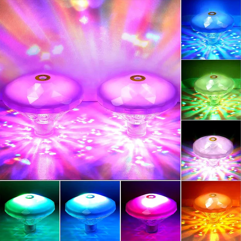Nové Kreatívne Farebné Bazén Svetlo Inteligentné Farebné Projekcie Svetla, Vody Float Svetlo Diamond Premietacie Nočné Svetlo
