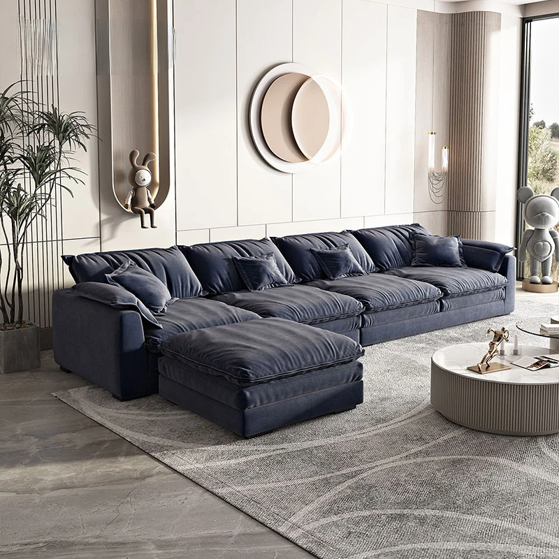 minimalistický tri štyri osoby, pohovka kombinácia svetla luxusné tkaniny obývacia izba gauč veľkosť byt flanelové gauč moderný nábytok